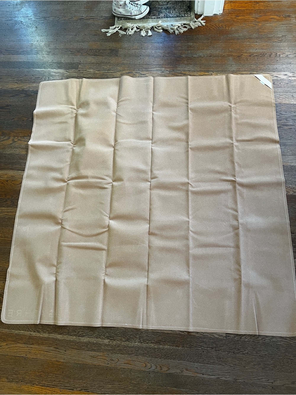 GATHER Bonded Leather Seat Mat 54”x54” - Cream NIB - Picture 9 of 10